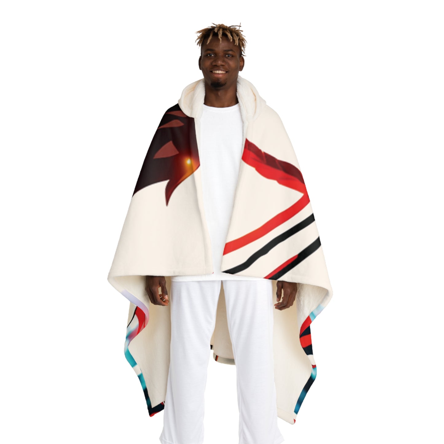 Anime Hooded Sherpa Fleece Blanket